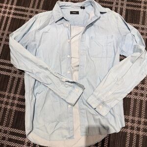 Theory Sky Blue Casual Button Down Shirt